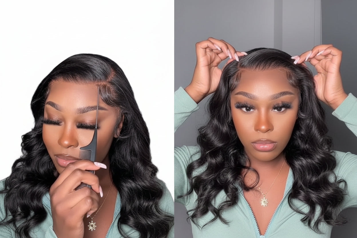 Body Wave Lace Front Human Hair Wig | Pre-Cut Pre-Bleached | 13x4 & 7x5 | 150% Density