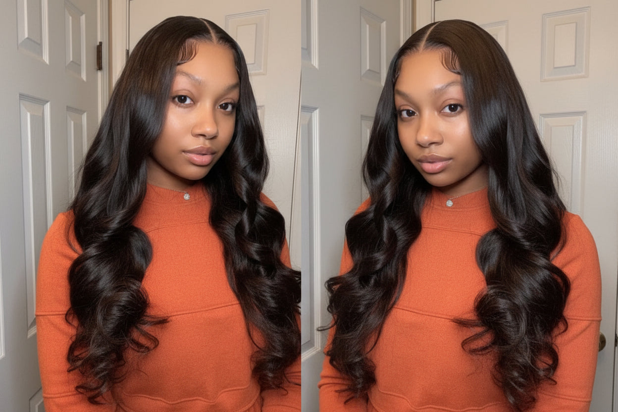 Body Wave Lace Front Human Hair Wig | Pre-Cut Pre-Bleached | 13x4 & 7x5 | 150% Density