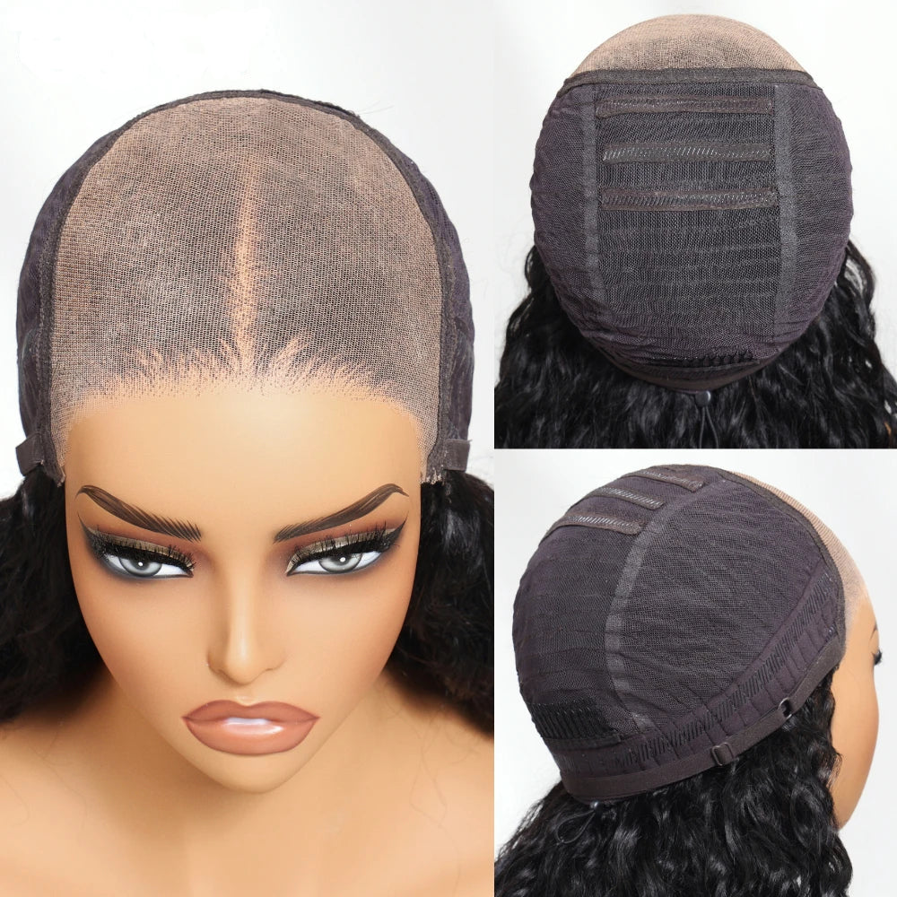 Chestnut Brown Ombre Yaki Straight Wig – 7x5 No-Slip Lace, Glueless with Drawstring