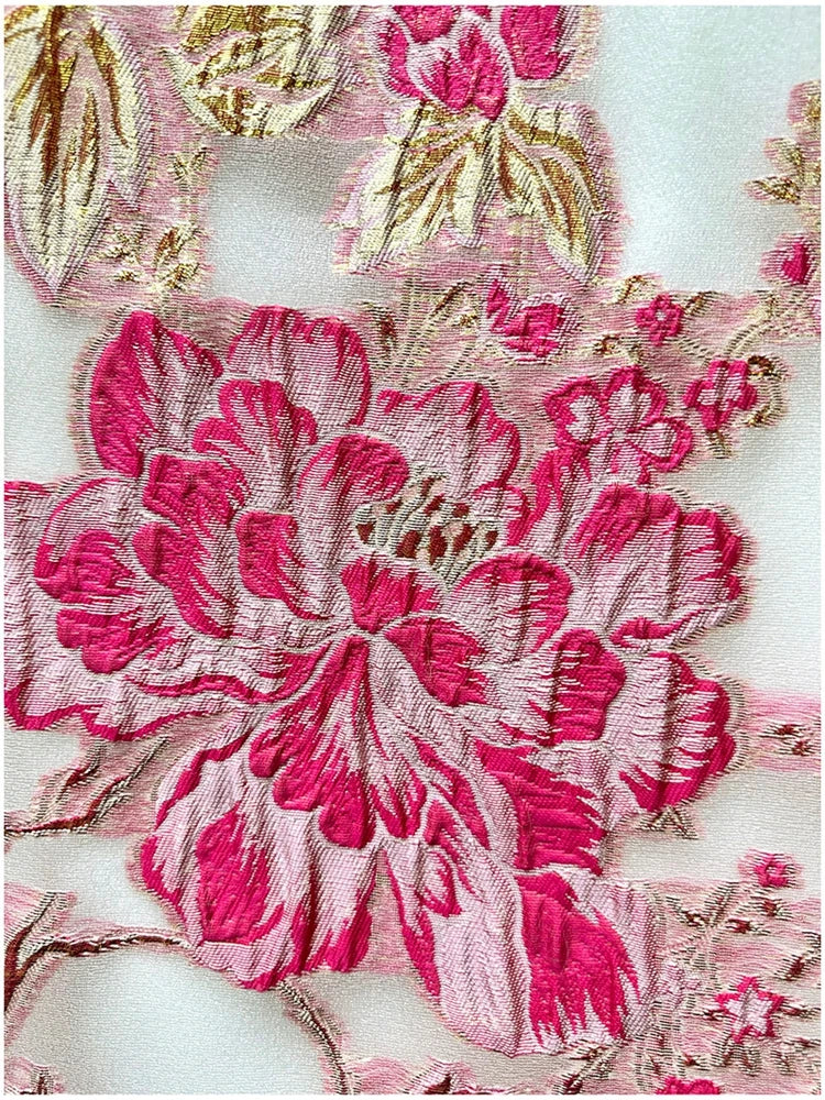 Women's Luxury Organza Embroidery Beaded A-Line Dress — French Elegant Style