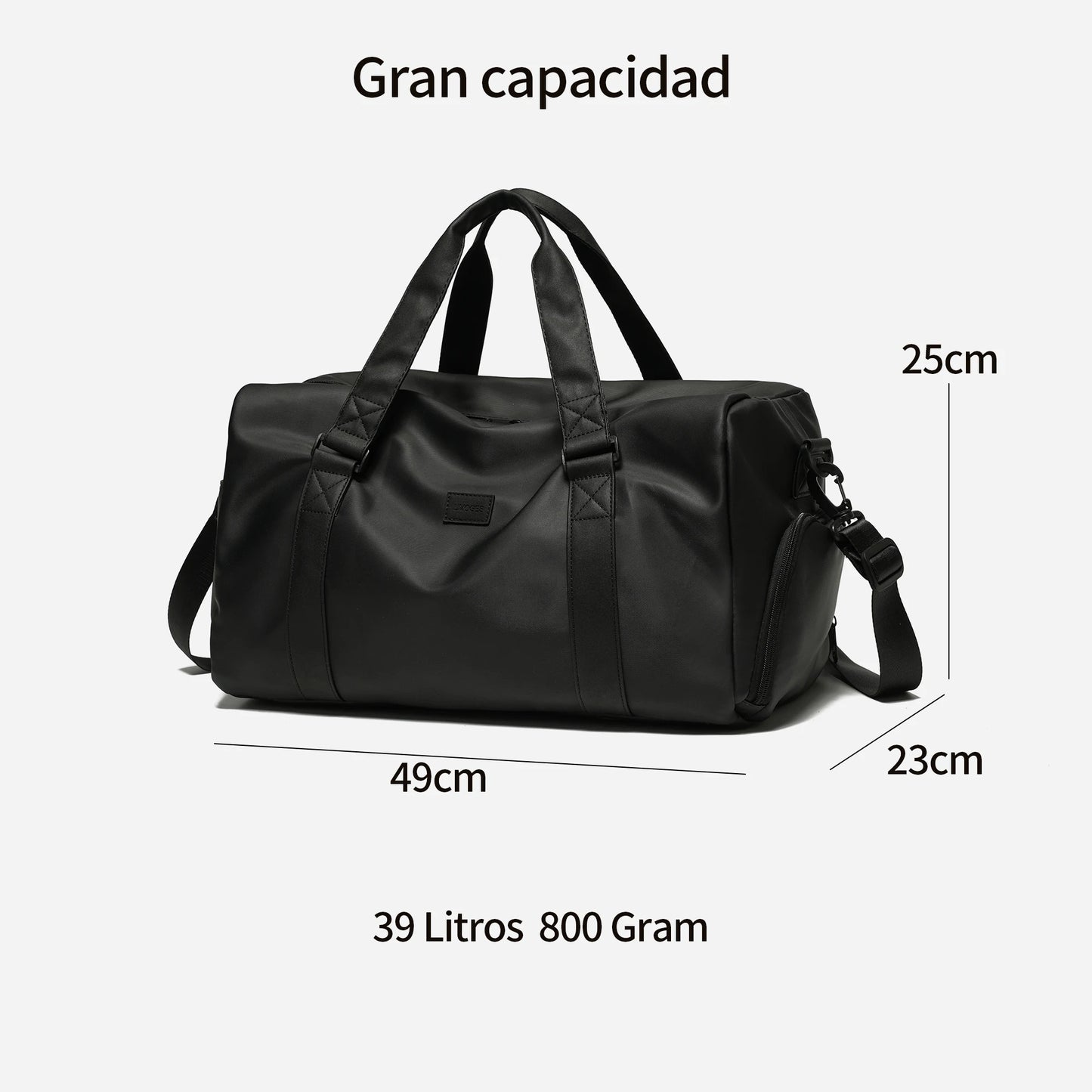 Bolsa de Gimnasio Impermeable con Compartimento para Zapatos — Bolsa de Viaje Grande para Hombre y Mujer