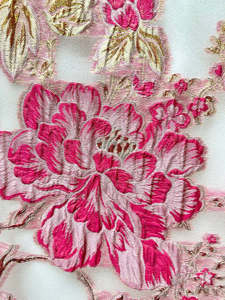 Women's Luxury Organza Embroidery Beaded A-Line Dress — French Elegant Style