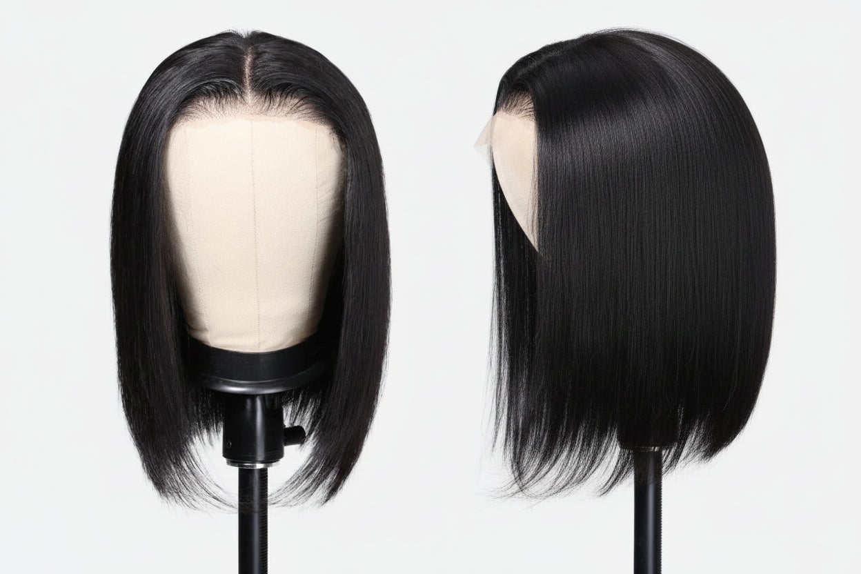 Bye-Bye Knots 7x5 Lace Pre-Cut Glueless Human Hair Bob Wig — 150% Density