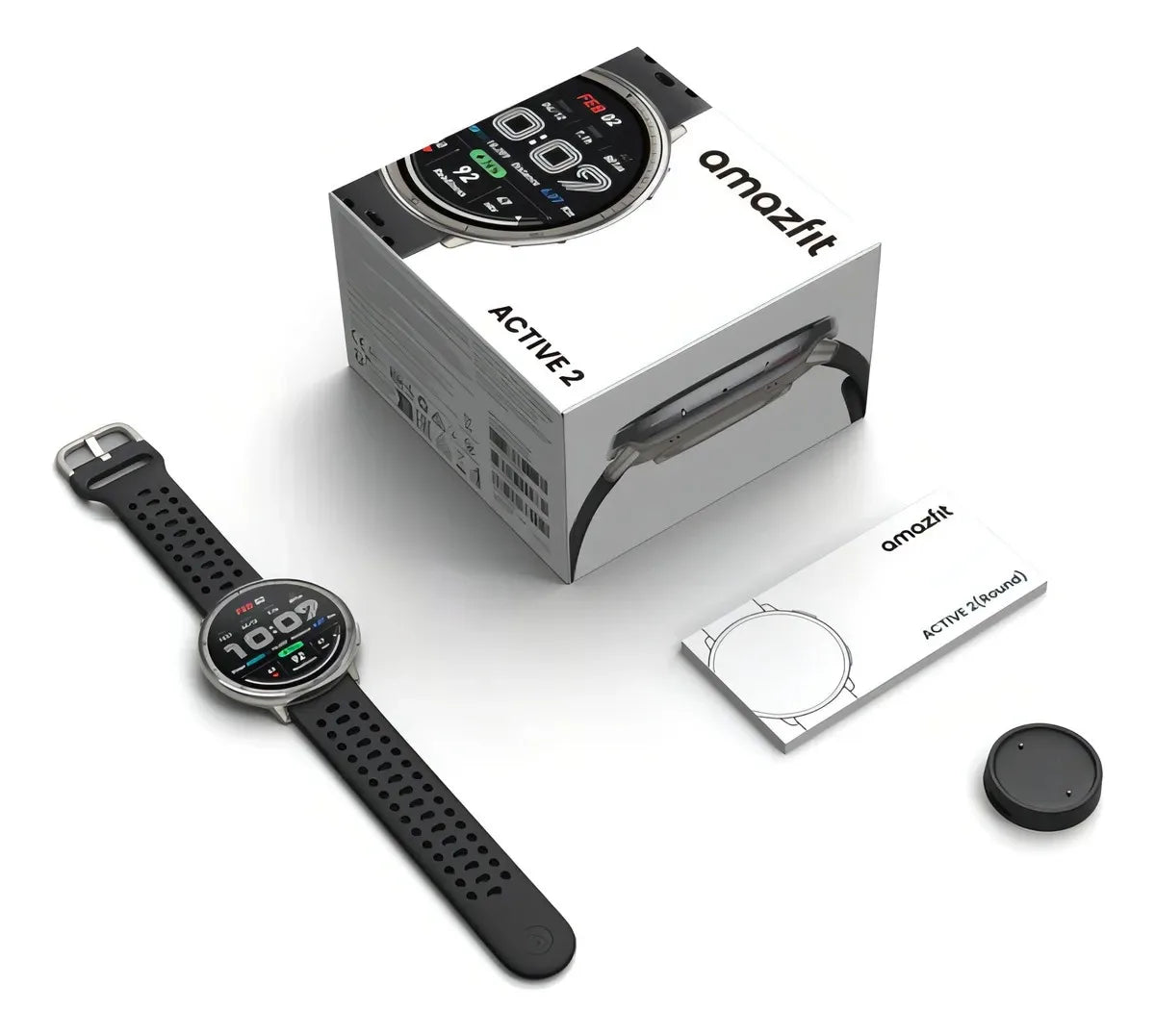 Amazfit Active 2 44mm Reloj Inteligente — GPS con Navegación, Monitor de Sueño, 160+ Modos Deportivos, Batería 10 Días, Resistente al Agua