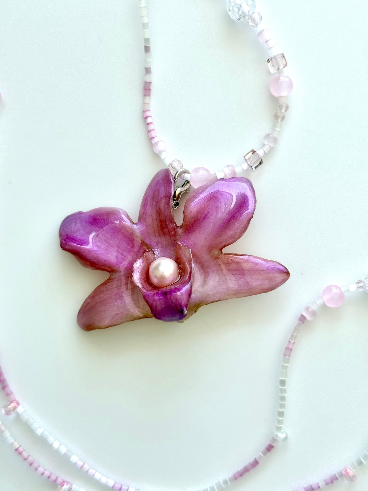 HandMade Velvet Orchid Bloom Necklace