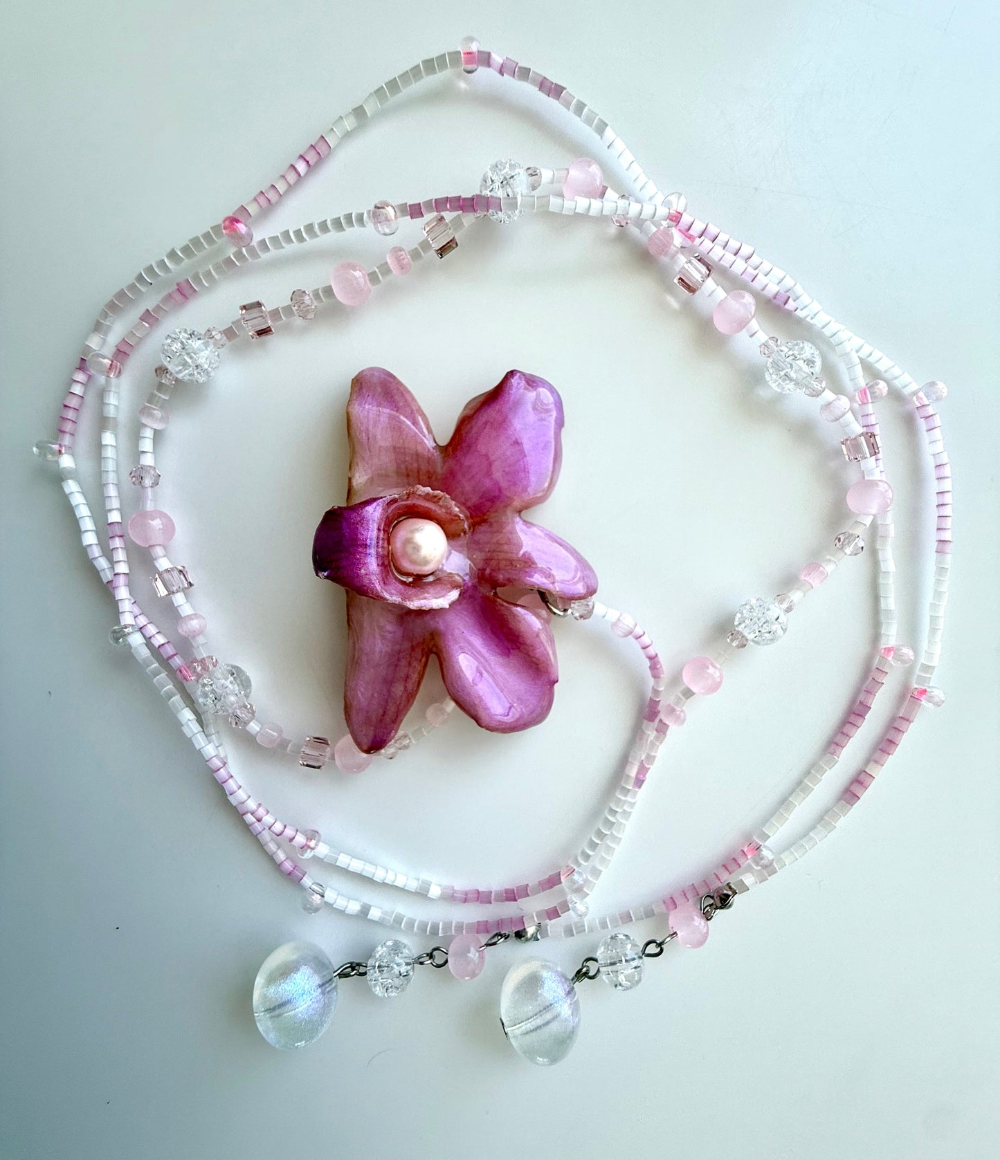HandMade Velvet Orchid Bloom Necklace