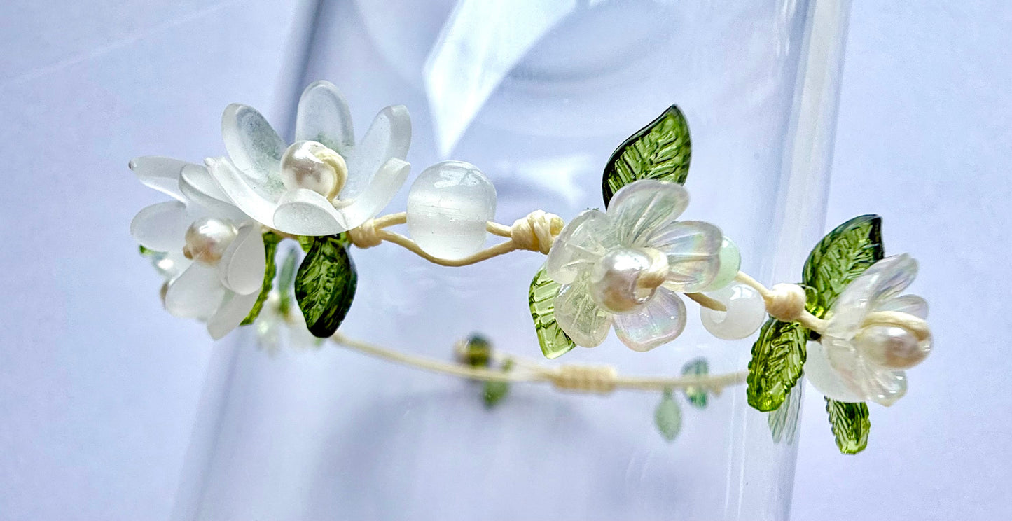 White Apricot Blossom Bracelet