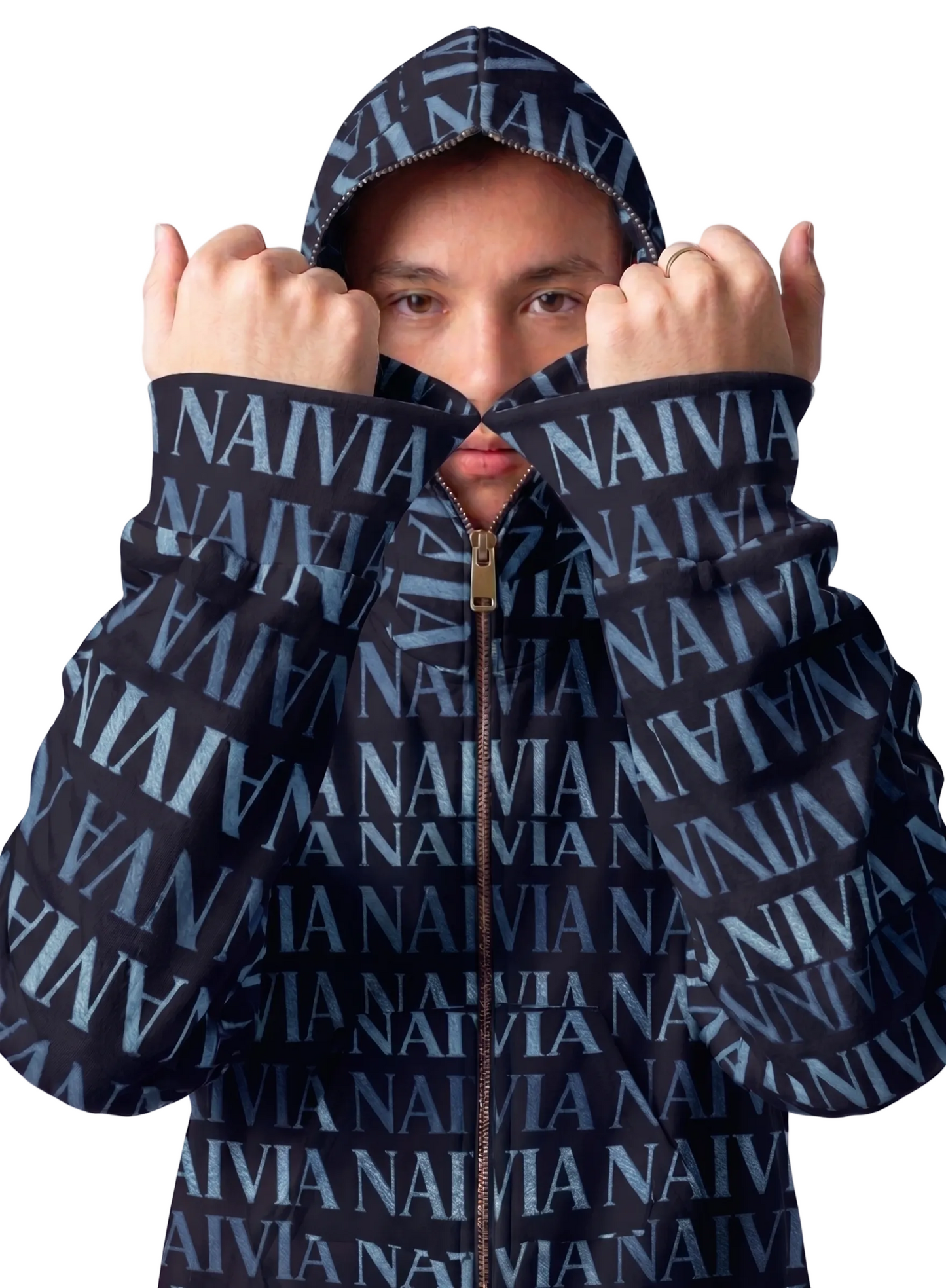 Personalized All-over Print Full Zip Up Hoodie (Lightweight)