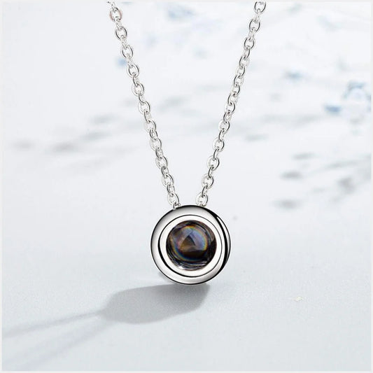 Personalized Crystal Photo Projection Necklace — Angel's Tears Pendant