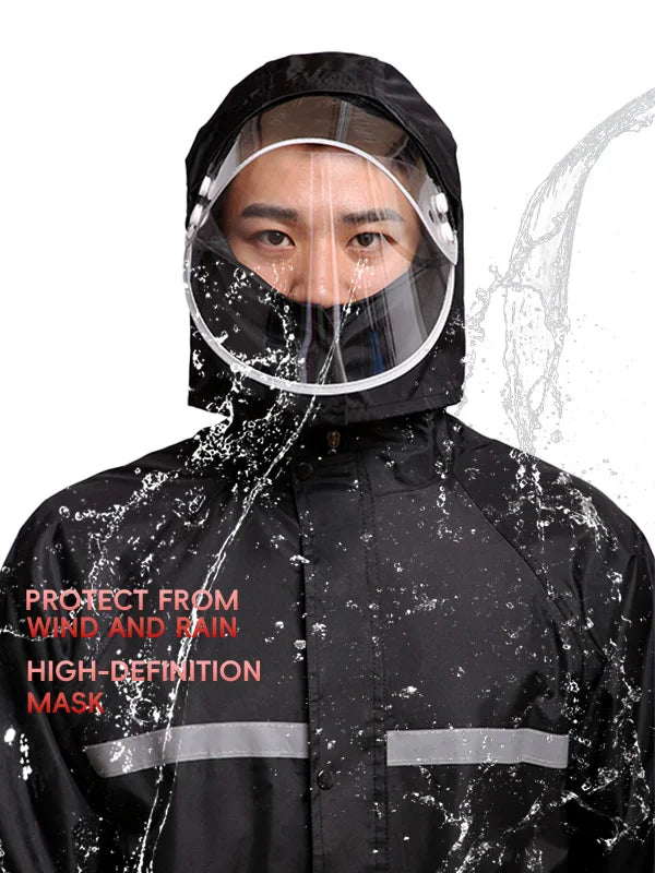 Waterproof Reflective Raincoat — Full Body Coverage for Outdoor & Cycling