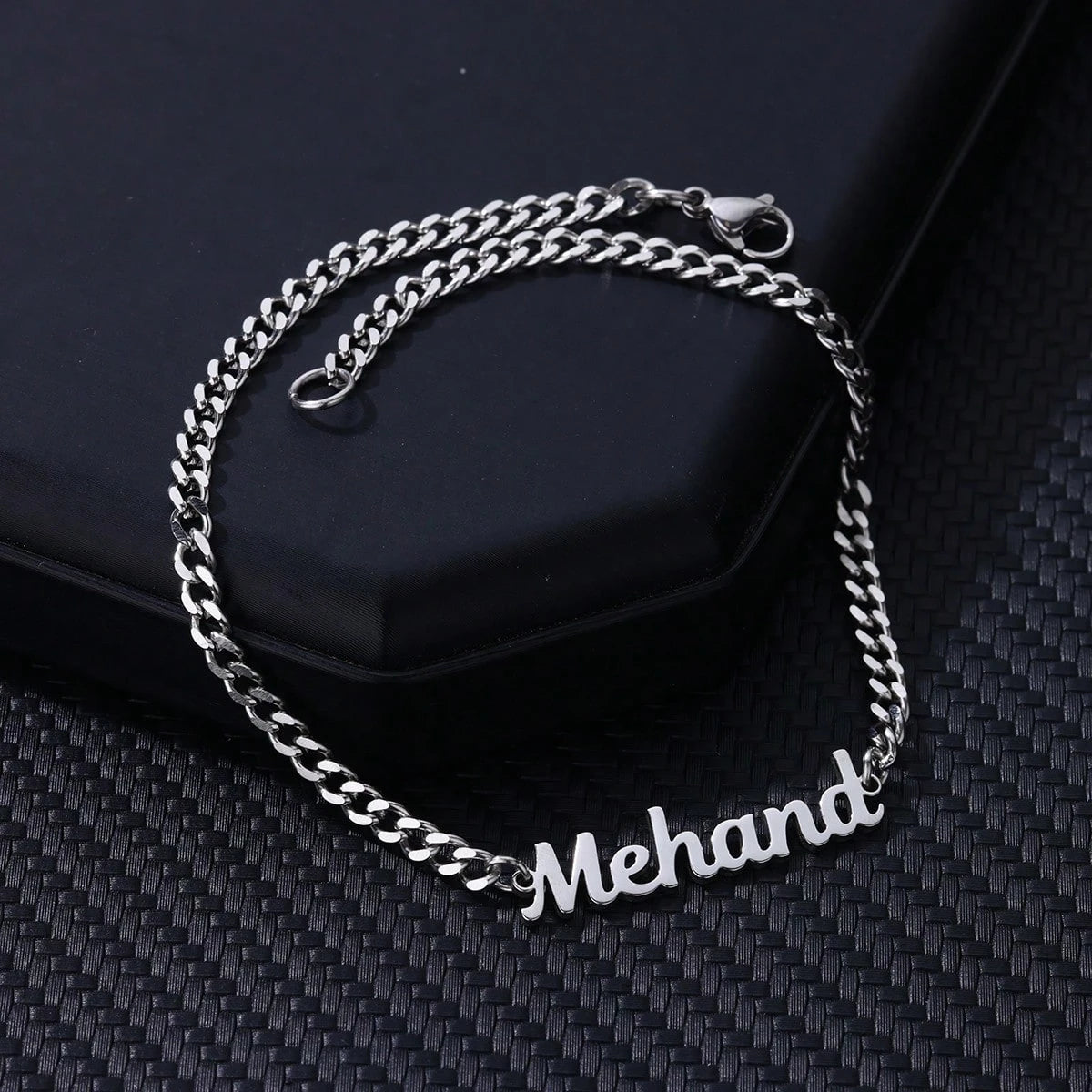 Personalized Custom Name Cuban Link Anklet | 18K Gold PVD Stainless Steel Beach Jewelry