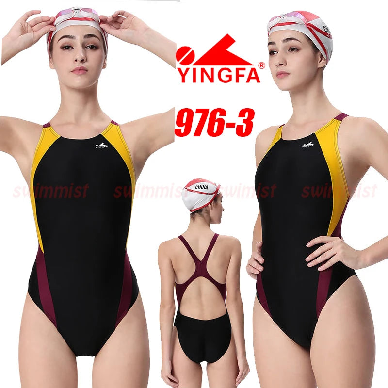 YINGFA WOMEN'S GIRL‘S COMPETITION TRAINING RACING PROFESSIONAL KNEESKIN SWIMWEARS SWIMSUITS ALL SIZE FINA APPROVED # 925 937 921