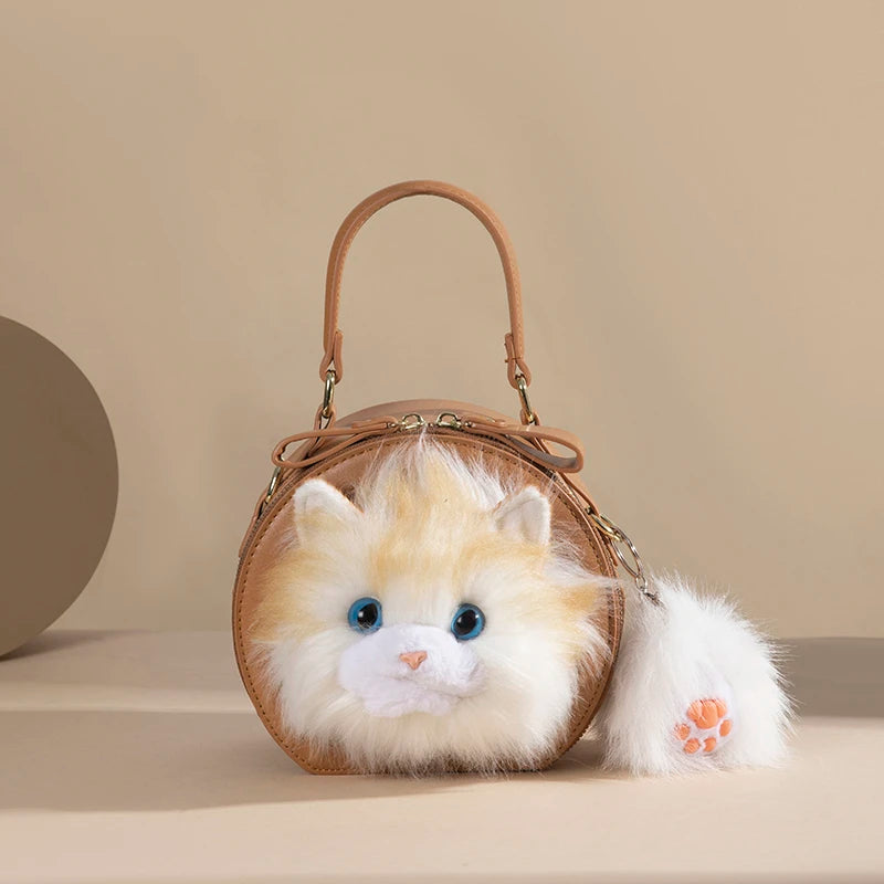 Cute Simulation Ragdoll Cat Backpack — Plush Soothing Doll