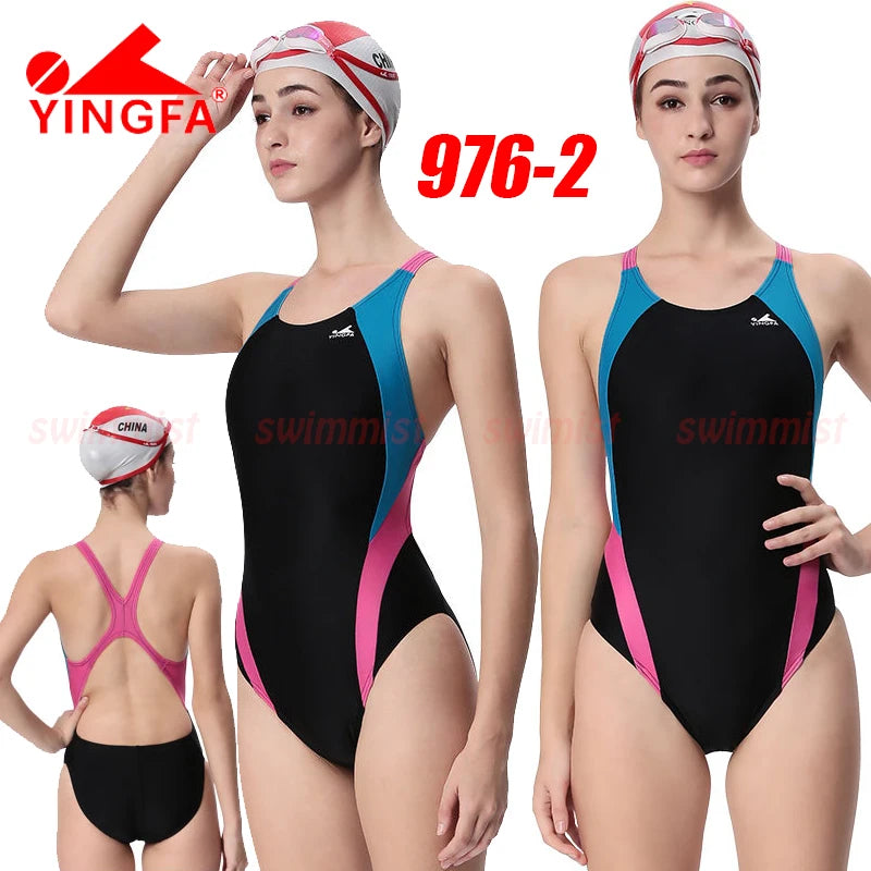 YINGFA WOMEN'S GIRL‘S COMPETITION TRAINING RACING PROFESSIONAL KNEESKIN SWIMWEARS SWIMSUITS ALL SIZE FINA APPROVED # 925 937 921