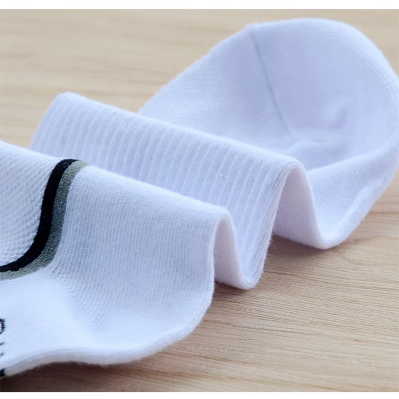 Men's Ankle Socks 10 Pairs — Breathable Cotton Athletic Low Cut Socks (Size 38–48)
