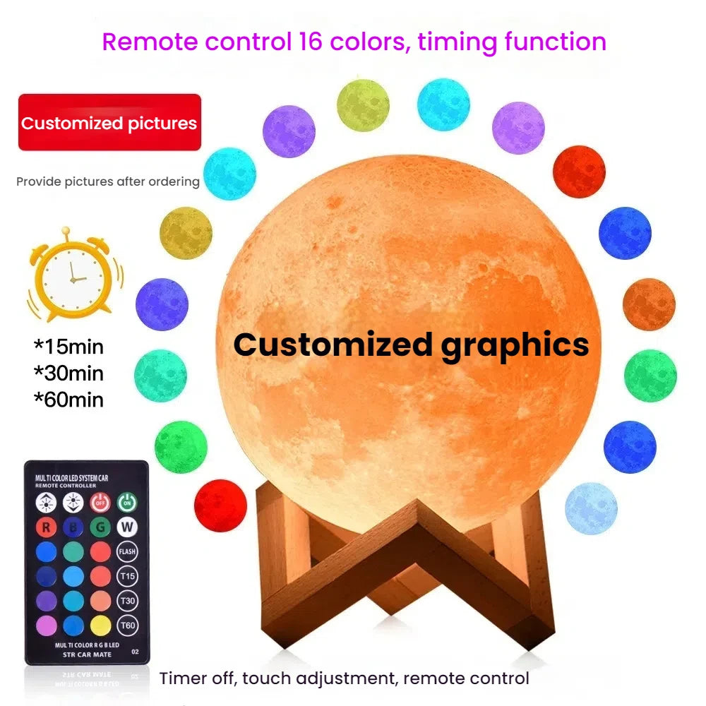 Personalized 3D Moon Lamp – A Gift Full of Love