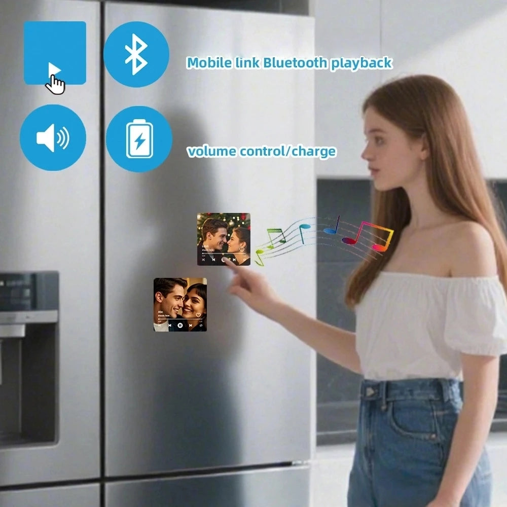 Personalized Bluetooth Music Photo Fridge Magnet Frame
