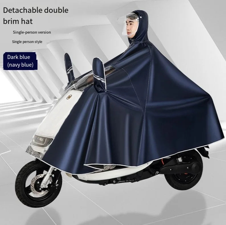 Waterproof Poncho Raincoat — Single & Double Person for Motorcycle, E-Bike & Hiking