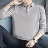 Men's Slim Fit Long Sleeve Knitted Dress Shirt