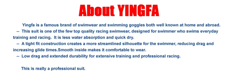 YINGFA WOMEN'S GIRL‘S COMPETITION TRAINING RACING PROFESSIONAL KNEESKIN SWIMWEARS SWIMSUITS ALL SIZE FINA APPROVED # 925 937 921