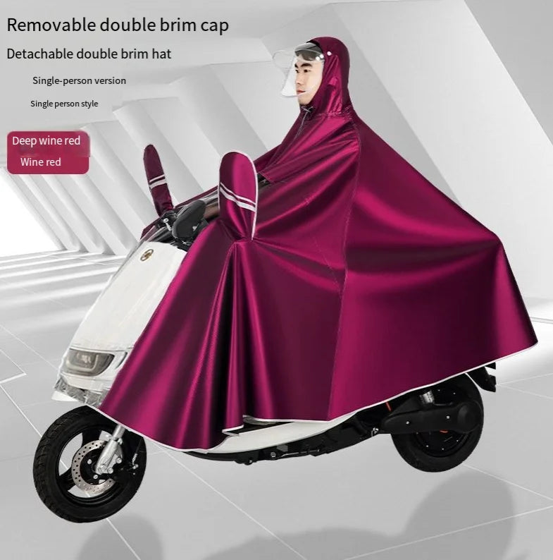 Waterproof Poncho Raincoat — Single & Double Person for Motorcycle, E-Bike & Hiking