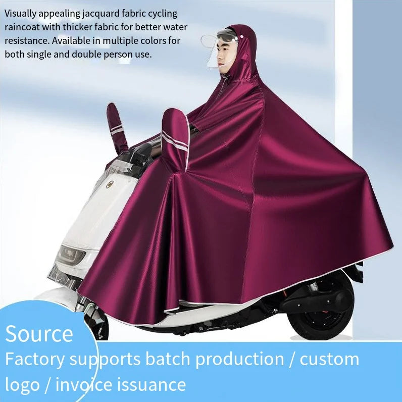Waterproof Poncho Raincoat — Single & Double Person for Motorcycle, E-Bike & Hiking
