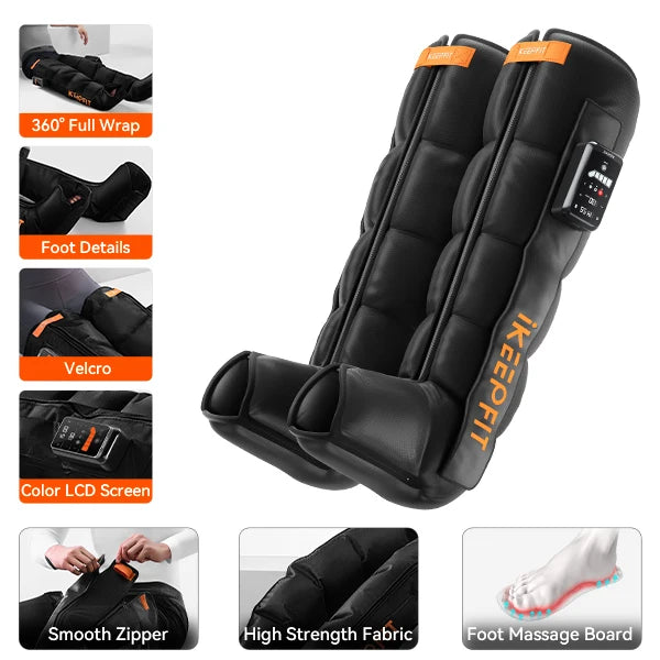 Professional Air Compression Leg Massager — Pressotherapy Recovery & Lymphatic Drainage