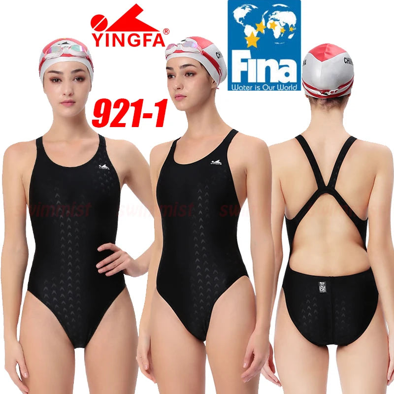 YINGFA WOMEN'S GIRL‘S COMPETITION TRAINING RACING PROFESSIONAL KNEESKIN SWIMWEARS SWIMSUITS ALL SIZE FINA APPROVED # 925 937 921