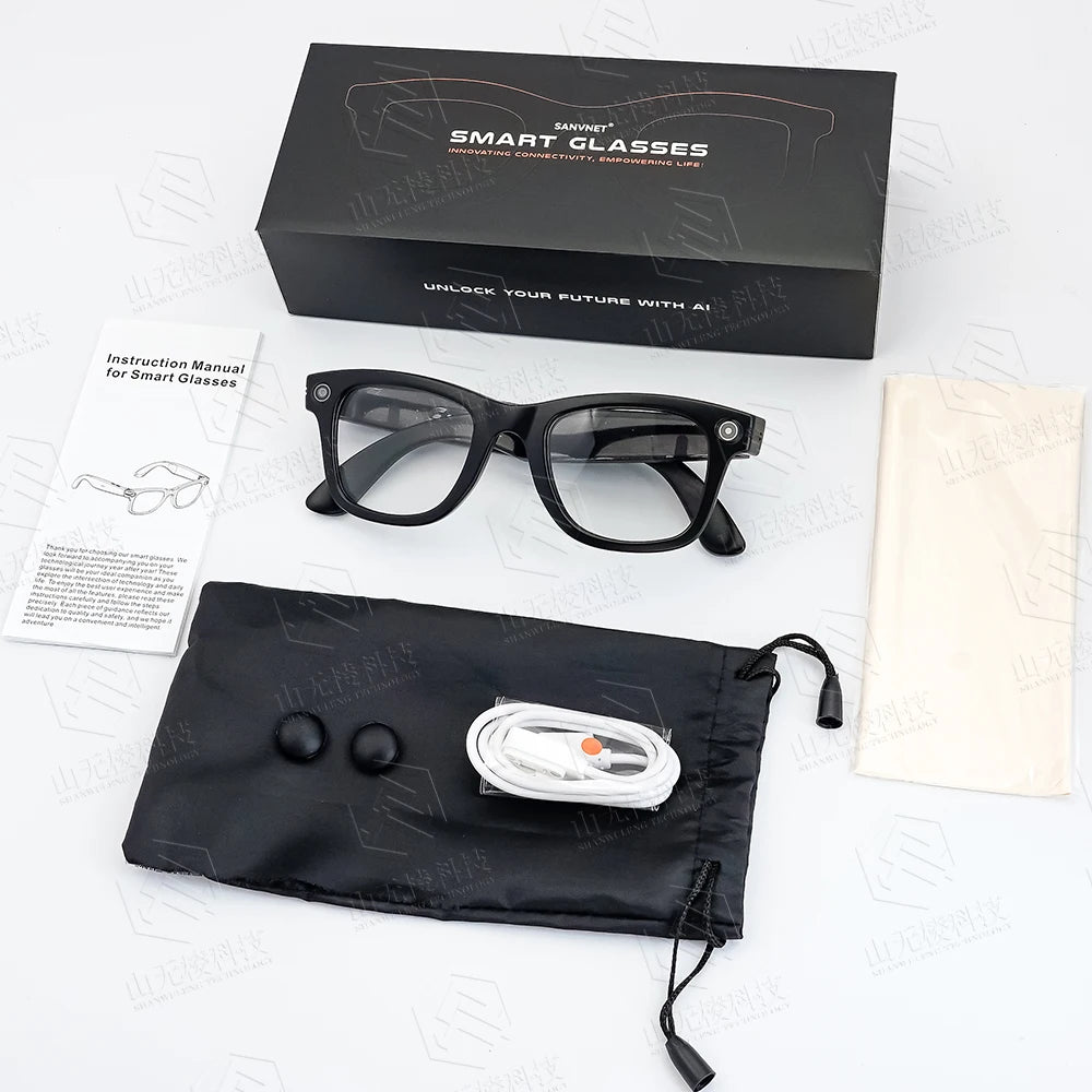 Smart Glasses with 8MP Camera & AI Translation – 1080P, WiFi, IP65 | GS4 MAX