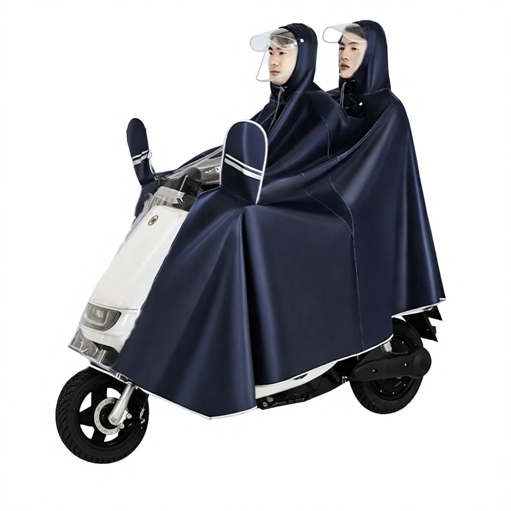 Waterproof Poncho Raincoat — Single & Double Person for Motorcycle, E-Bike & Hiking