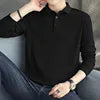 Men's Slim Fit Long Sleeve Knitted Dress Shirt