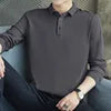 Men's Slim Fit Long Sleeve Knitted Dress Shirt