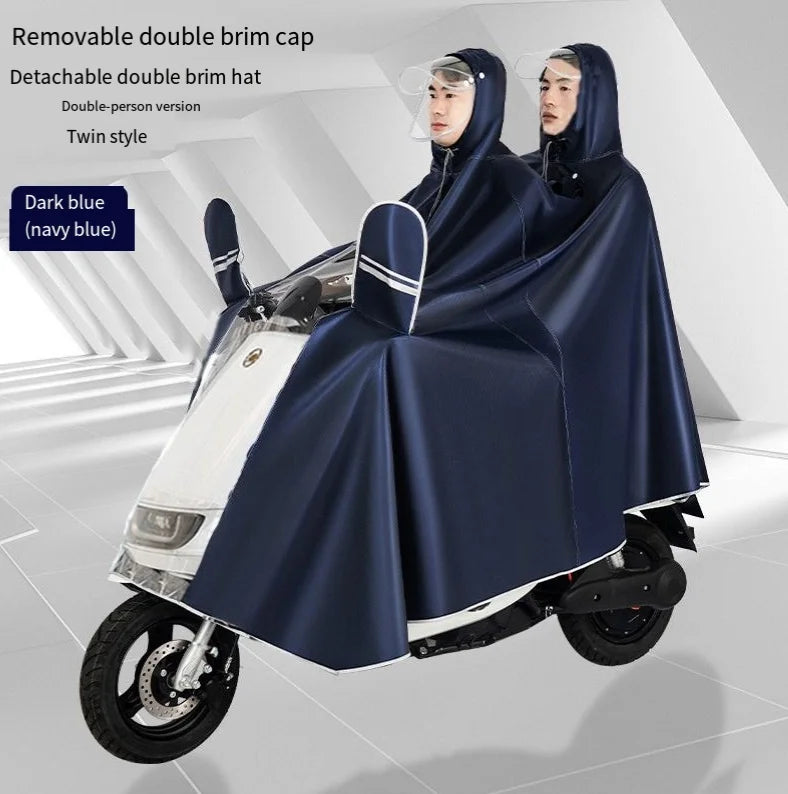 Waterproof Poncho Raincoat — Single & Double Person for Motorcycle, E-Bike & Hiking