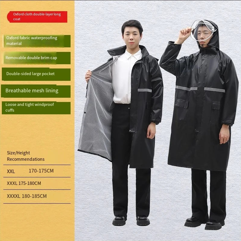 Waterproof Reflective Raincoat — Full Body Coverage for Outdoor & Cycling