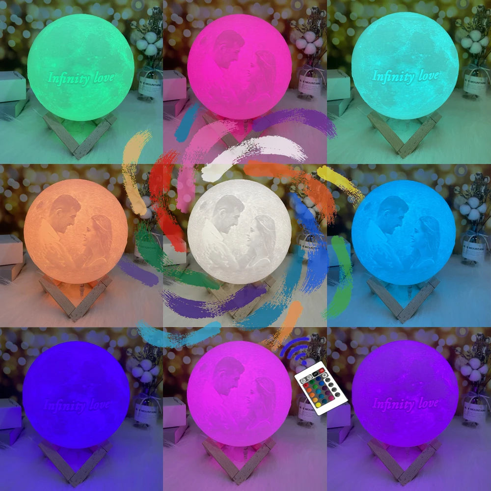 Personalized 3D Moon Lamp – A Gift Full of Love