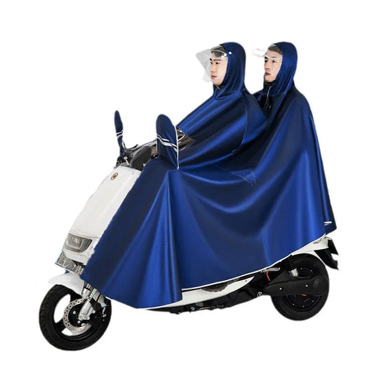 Waterproof Poncho Raincoat — Single & Double Person for Motorcycle, E-Bike & Hiking