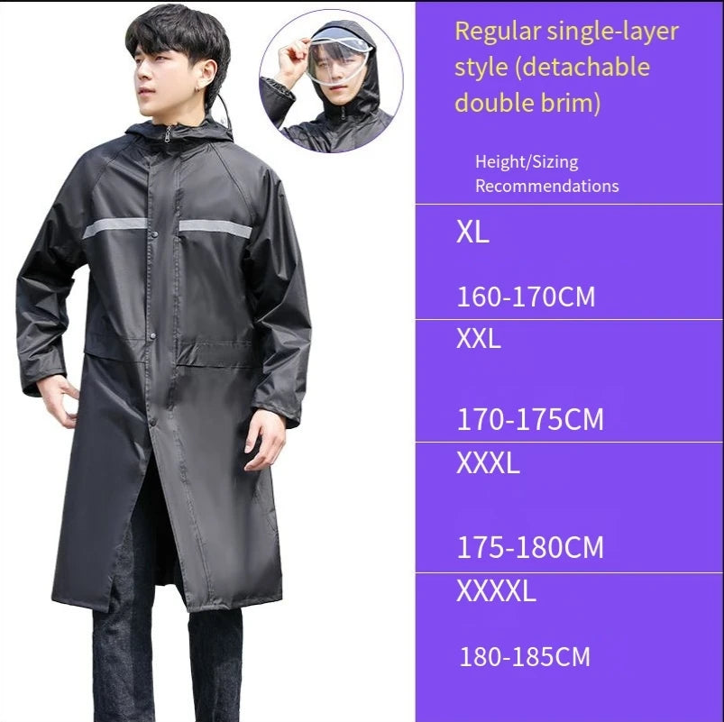 Waterproof Reflective Raincoat — Full Body Coverage for Outdoor & Cycling