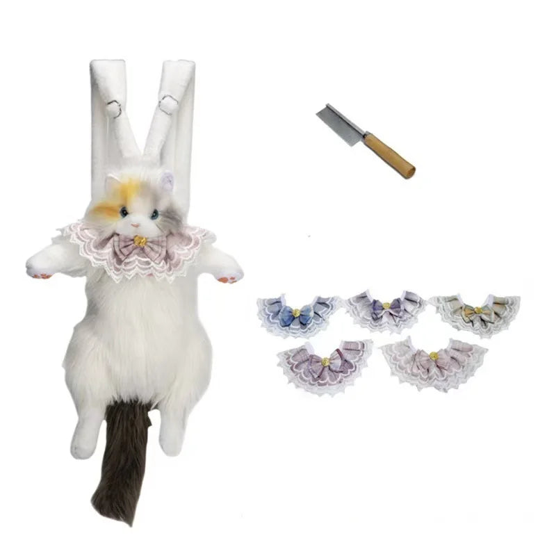 Cute Simulation Ragdoll Cat Backpack — Plush Soothing Doll