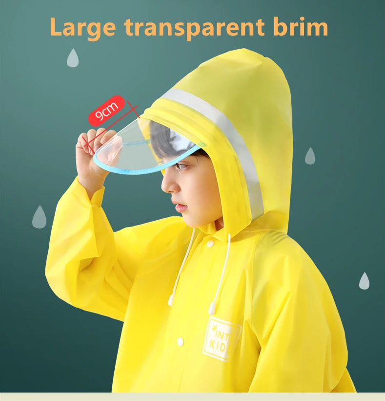 Kids Cartoon Raincoat — Dinosaur & Unicorn Waterproof Poncho