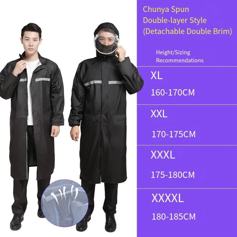 Waterproof Reflective Raincoat — Full Body Coverage for Outdoor & Cycling