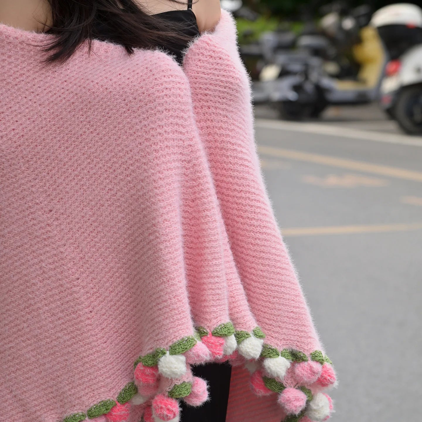 Rose Bouquet Blanket — Handmade Knit Plush Throw