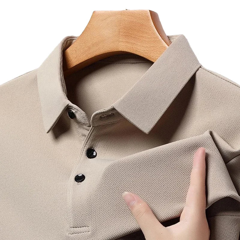 Men's Slim Fit Long Sleeve Knitted Dress Shirt
