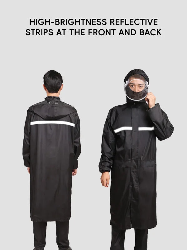 Waterproof Reflective Raincoat — Full Body Coverage for Outdoor & Cycling