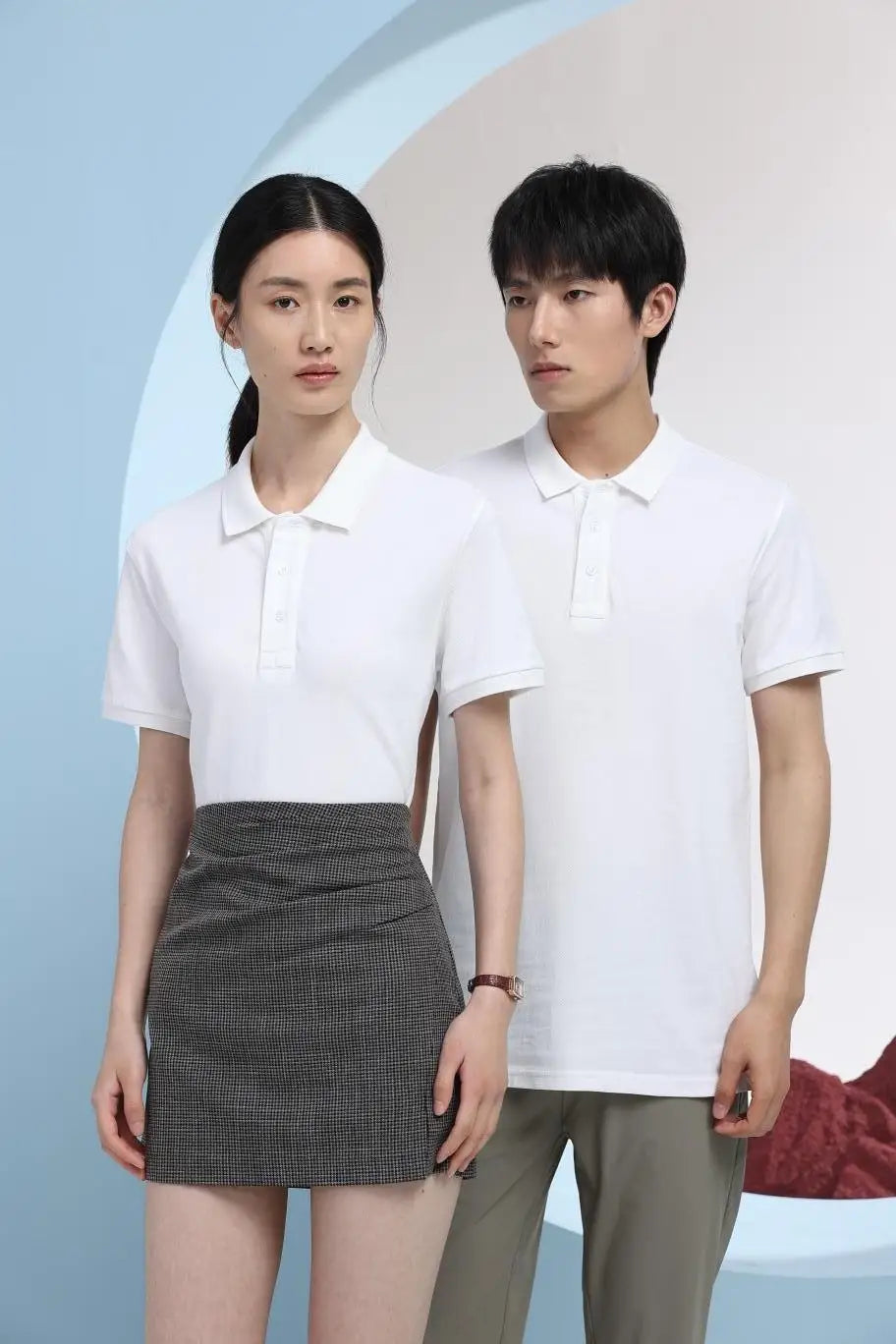 Men's & Women's 100% Cotton Short Sleeve Polo T-Shirt