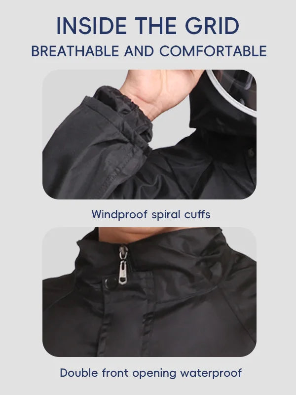 Waterproof Reflective Raincoat — Full Body Coverage for Outdoor & Cycling