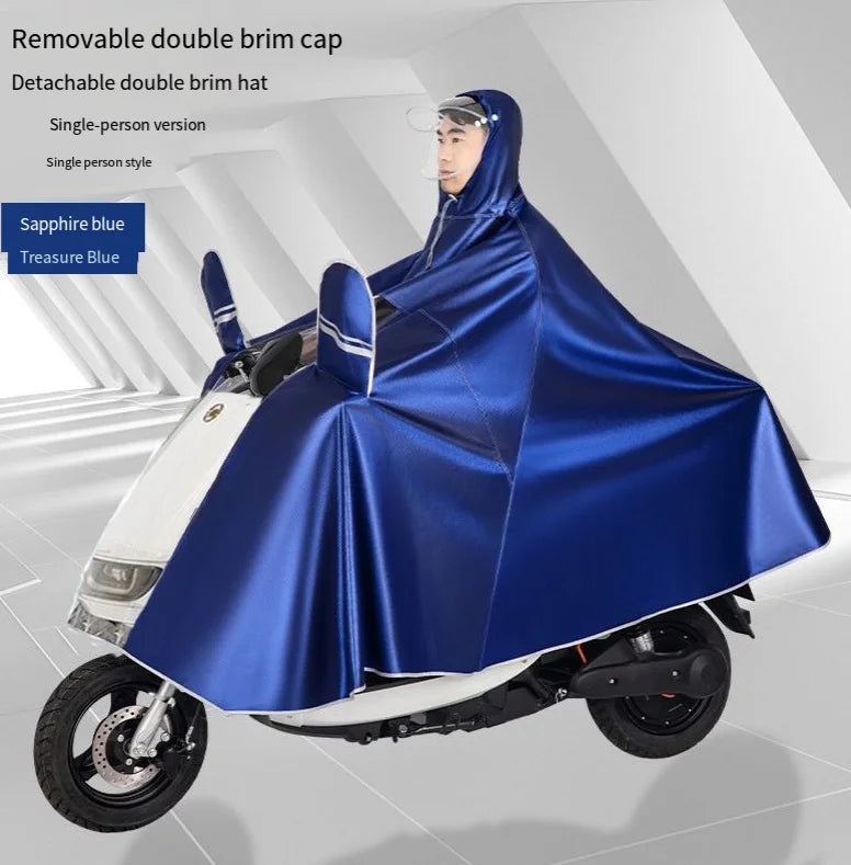 Waterproof Poncho Raincoat — Single & Double Person for Motorcycle, E-Bike & Hiking