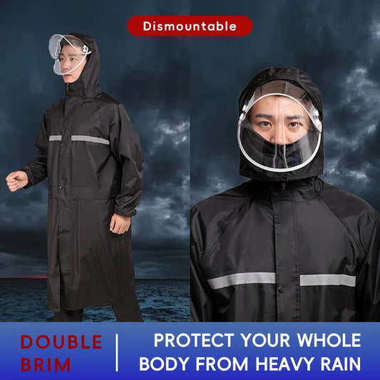 Waterproof Reflective Raincoat — Full Body Coverage for Outdoor & Cycling