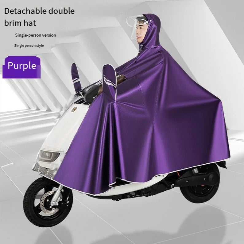 Waterproof Poncho Raincoat — Single & Double Person for Motorcycle, E-Bike & Hiking