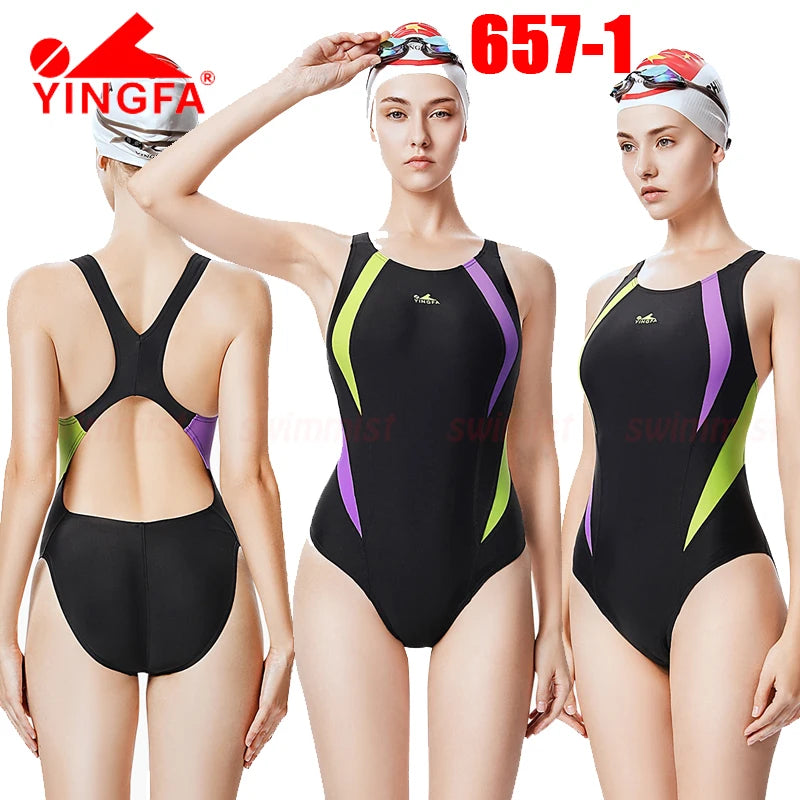 YINGFA WOMEN'S GIRL‘S COMPETITION TRAINING RACING PROFESSIONAL KNEESKIN SWIMWEARS SWIMSUITS ALL SIZE FINA APPROVED # 925 937 921
