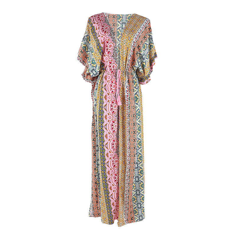 Rayon Beach Cardigan Cover-Up — Bikini Blouse & Sun Protection Skirt